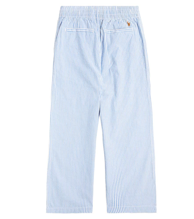 Shop Polo Ralph Lauren Cotton Seersucker Pants In Blue