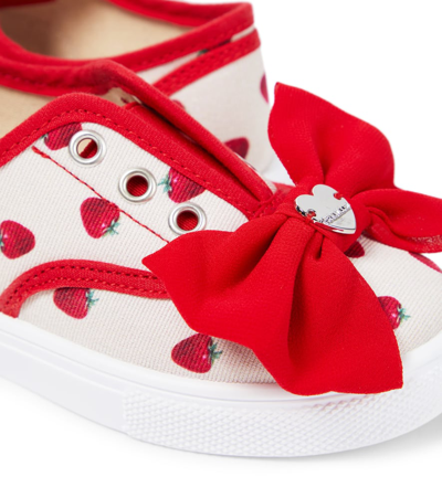 Monnalisa Bow-detail Printed Sneakers In Multicoloured