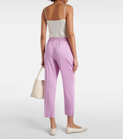 Joseph Tottenham Cropped Straight Pants In Begonia Pink