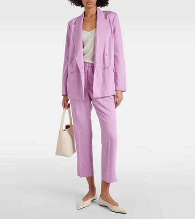 Joseph Tottenham Cropped Straight Pants In Begonia Pink