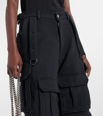 Vetements Wide-leg Cotton Cargo Jeans In Black