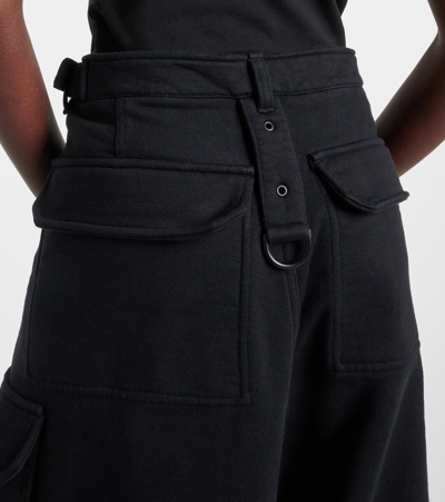 Vetements Wide-leg Cotton Cargo Jeans In Black