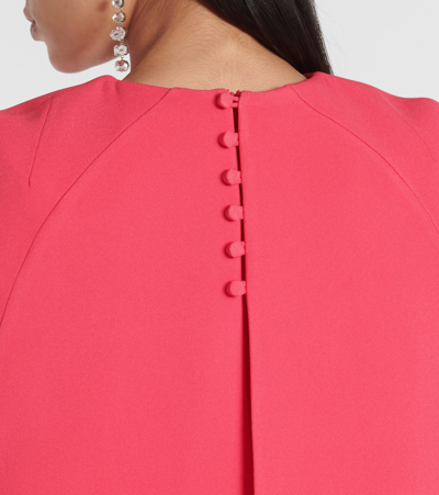 Safiyaa Ginkgo Caped Gown In Dahlia