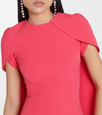 Safiyaa Ginkgo Caped Gown In Dahlia