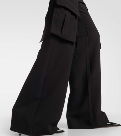 Shop Veronica Beard Saul High-rise Cargo Pants In Black