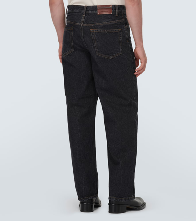 Shop Dries Van Noten Marble-wash Wide-leg Jeans In Black