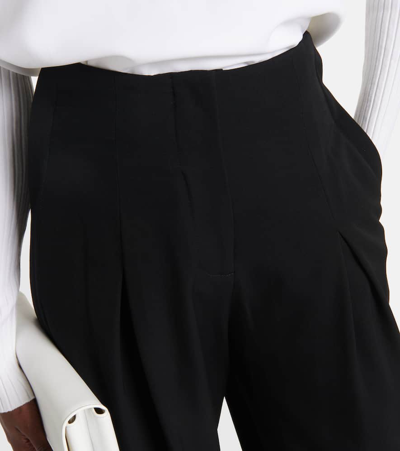 Fforme Faye High-rise Wool Wide-leg Pants In Black