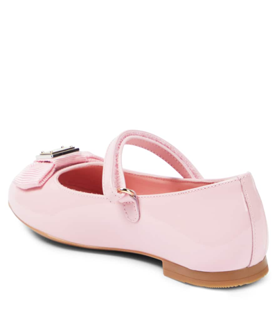 Dolce & Gabbana Patent Leather Ballet Flats In Rosa 1