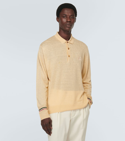 Shop Etro Linen And Cotton Polo Sweater In 0