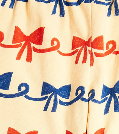 Bobo Choses Ribbon Bow Jersey Sweatpants In Light Yellow