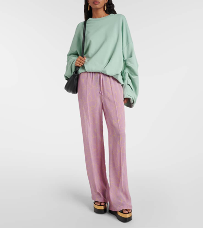 Dries Van Noten Printed Wide-leg Pants In Multicoloured
