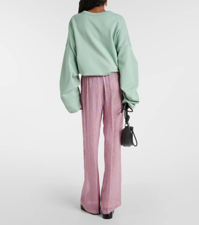 Dries Van Noten Printed Wide-leg Pants In Multicoloured