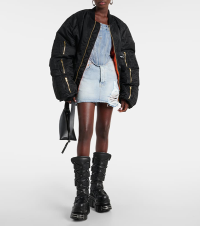 Vetements Cotton Denim Corset In Blue