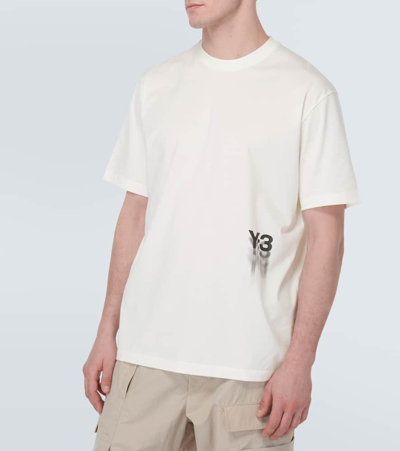 Shop Y-3 Cotton Jersey T-shirt In White