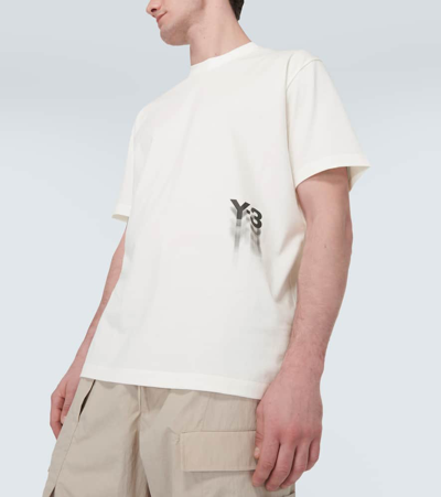 Shop Y-3 Cotton Jersey T-shirt In White