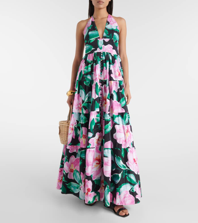 Shop Alexandra Miro Celeste Floral Maxi Dress In Multicoloured