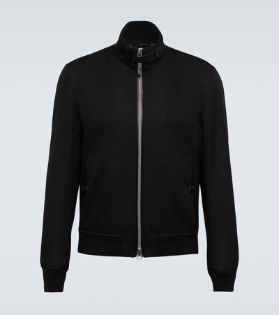 Shop Tom Ford Wool, Silk, And Mohair Jacket In Black