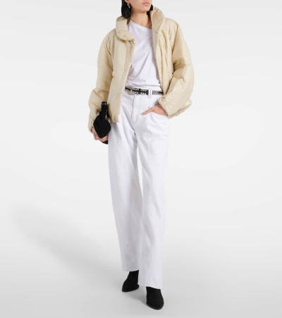 Isabel Marant Dylany Padded Cotton-blend Jacket In White