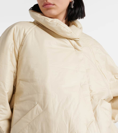 Isabel Marant Dylany Padded Cotton-blend Jacket In White