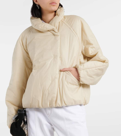 Isabel Marant Dylany Padded Cotton-blend Jacket In White