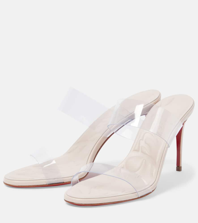 Shop Christian Louboutin Just Loubi 85 Pvc Sandals In Neutrals