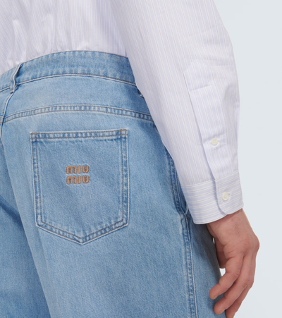 Miu Miu Wide-leg Jeans In Blue