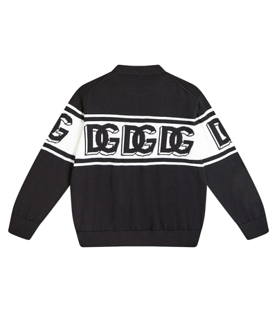Dolce & Gabbana Dg Intarsia Virgin Wool Sweater In Variante Abbinata