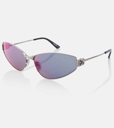 Balenciaga Grey Cat Eye Ladies Sunglasses Bb0335s 001 65 In Silver