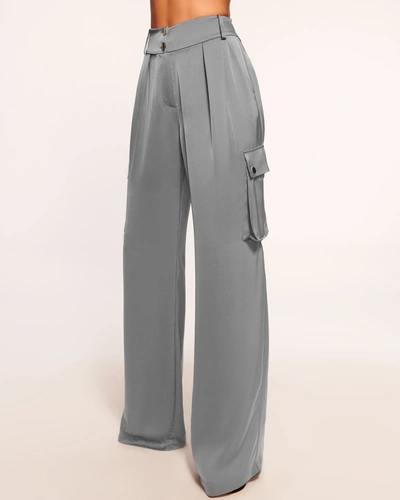 Shop Ramy Brook Rumer Wide Leg Cargo Pant In Slate Grey