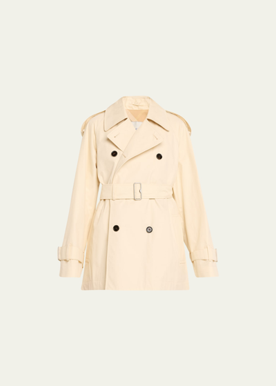 Shop Burberry Short Trench Coat In Calico