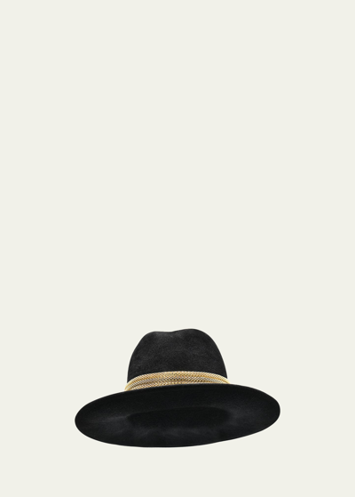 Kokin Goldfinger Western Felt Fedora In Black