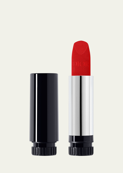 Shop Dior Rouge Velvet Lipstick Refill In 999 - Velvet