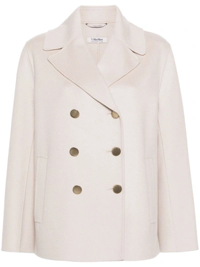 Shop 's Max Mara Wool Double-breasted Jacket In Beige