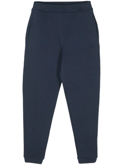 Shop 's Max Mara Cotton Sweatpants In Blue