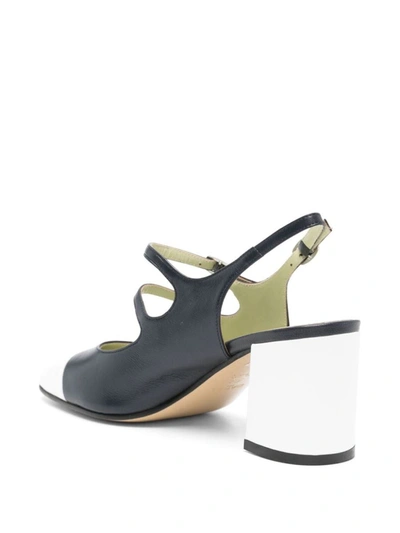 Carel Paris Papaya Leather Slingback Pumps In Blue