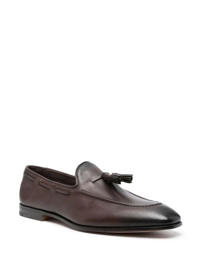 Shop Church's Tasseled Moccasins Shoes In Brown