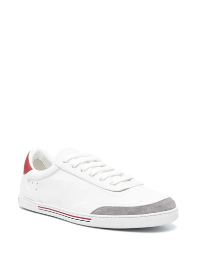 Shop Dolce & Gabbana Low Leather Sneakers Shoes In White