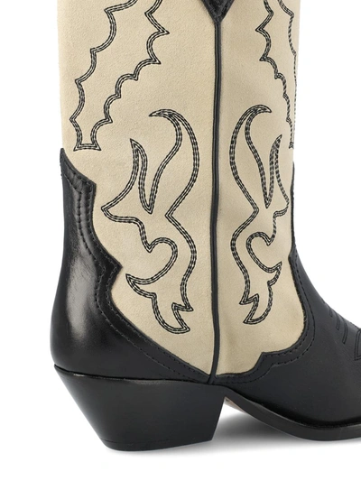 Shop Isabel Marant Boots In Black/ecru