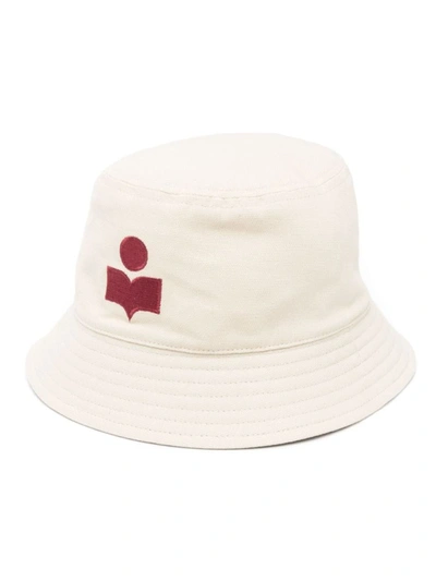 Isabel Marant Haley Cotton Embroidered Bucket Hat In Red