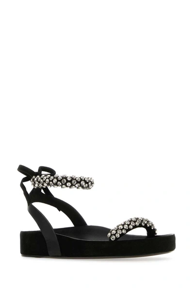Isabel Marant Embellished Strap Mellan Sandals In Black