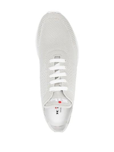Shop Kiton Low-top Mesh Sneakers In Grey