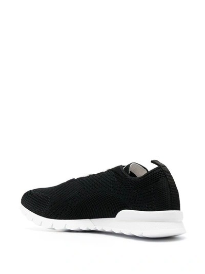 Shop Kiton Low-top Mesh Sneakers In Black