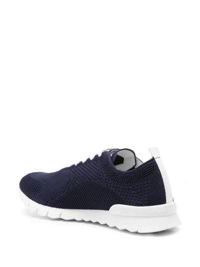 Shop Kiton Low-top Mesh Sneakers In Blue
