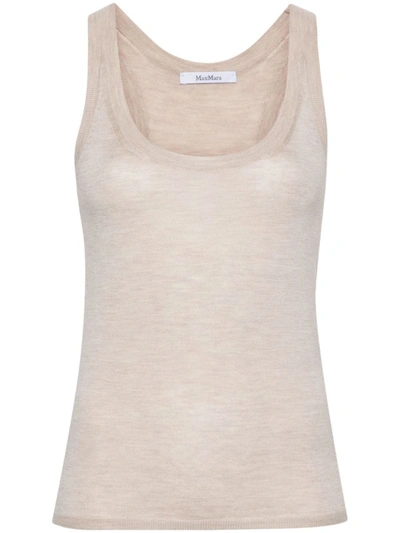 Shop Max Mara Cashmere Tank Top In Beige