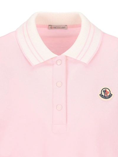 Shop Moncler T-shirts And Polos In Pastel Pink