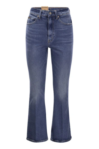 Shop Polo Ralph Lauren Short And Flared Jeans In Medium Denim