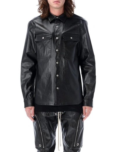 Shop Rick Owens Lido Outershirt In Black