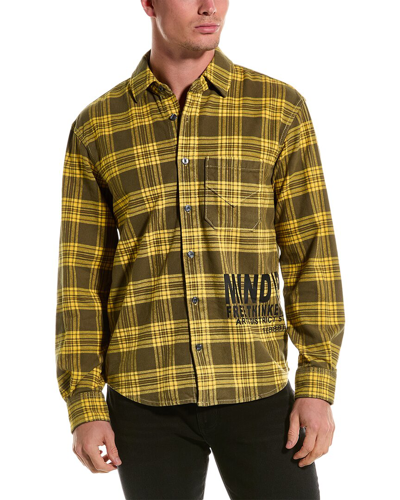 Shop Hudson Jeans Button-up Shirt In Yellow