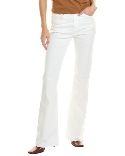 Shop Rag & Bone Kinsely Low-rise Optic White Flare Jean