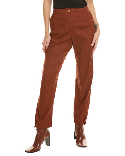 Shop Rag & Bone Dawn Linen-blend Pant In Brown